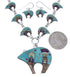 Turquoise Multicolor Bear Link Mesa Design Necklace Set PS64210